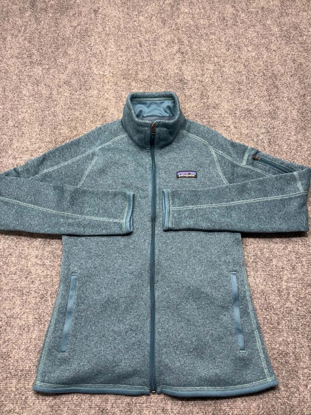 Patagonia Women's Better Sweater Full-Zip Fleece Jacket Blue Green Heather small